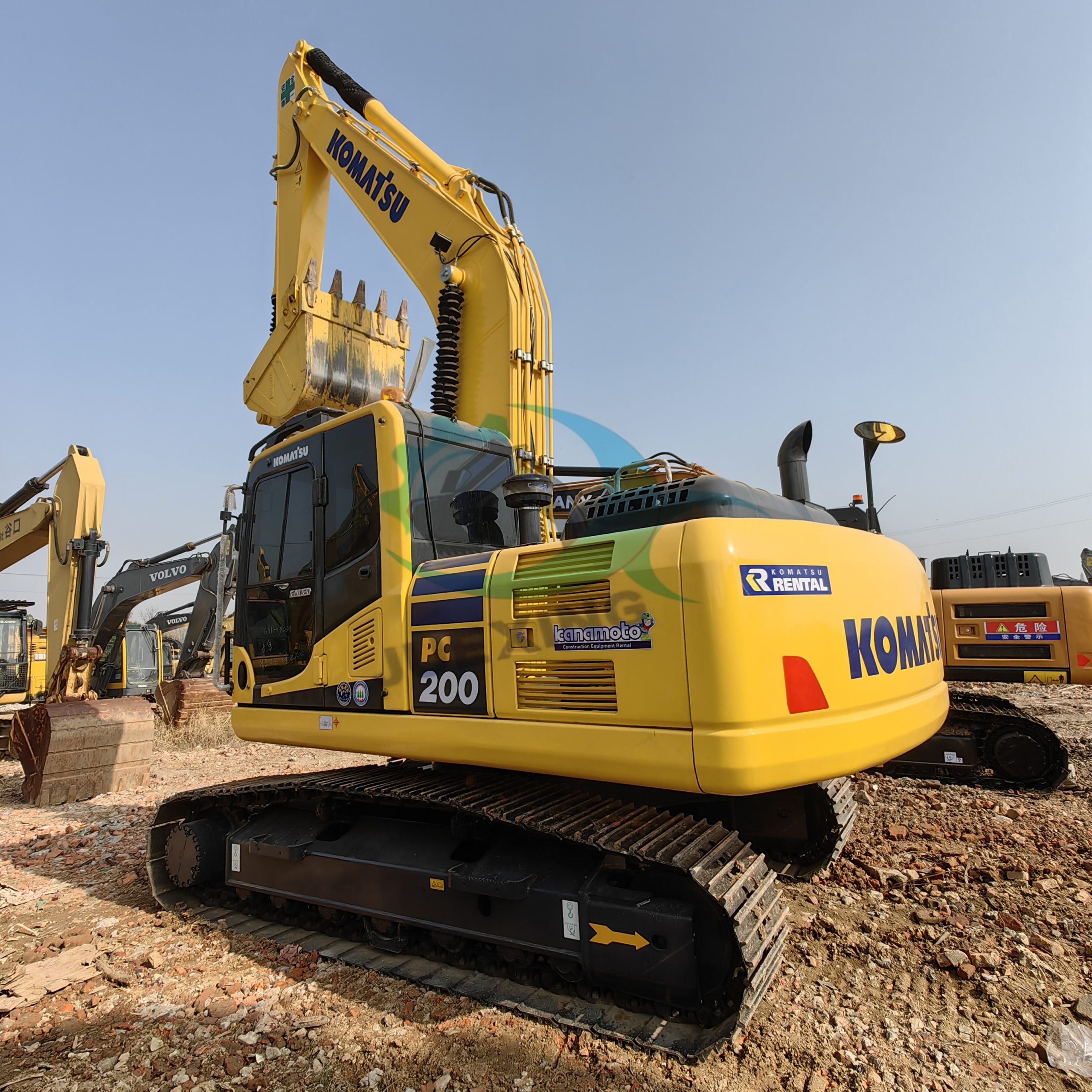Used Komatsu PC200-8 Tracked Excavator High Efficiency